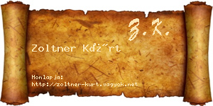 Zoltner Kürt névjegykártya